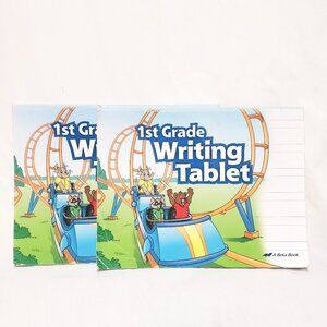 Abeka 1st Grade Two Writing Tablet Homeschool Few Pages Used 2016 Student Work